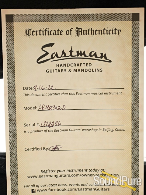 Eastman AR403CED Maple Archtop Guitar #L2200216 — image 2