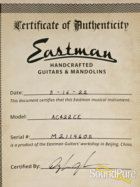 Eastman AC422CE Grand Auditorium Acoustic Guitar #M2119605 — image 7