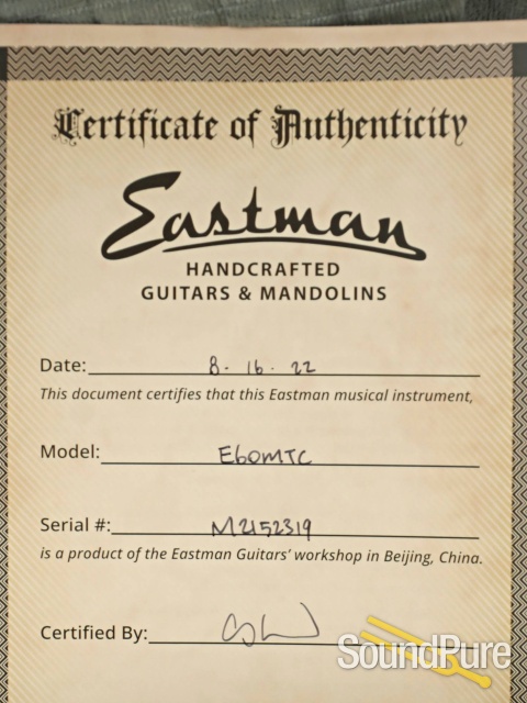 Eastman E6OM-TC Sitka/Mahogany Acoustic Guitar #M2152319 — image 2