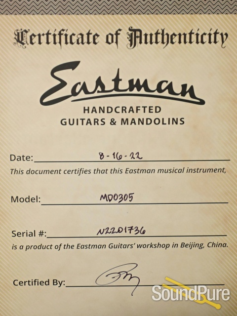 Eastman MDO305 Octave Mandolin #N2201736 — image 4