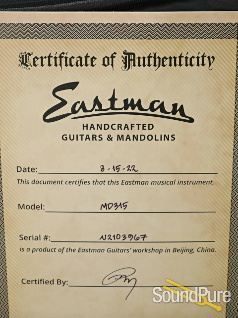 Eastman MD315 Spruce/Maple F-Style Mandolin #N2103967 — image 3