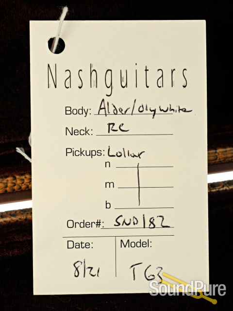 Nash T-63 Olympic White Electric Guitar #SND-182 - Used — image 4