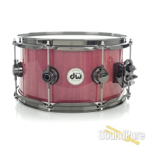 DW 6.5x13 Collectors Series Purpleheart Snare Drum-Black DW 6.5x13 Collectors Series Purpleheart Snare Drum-Black
