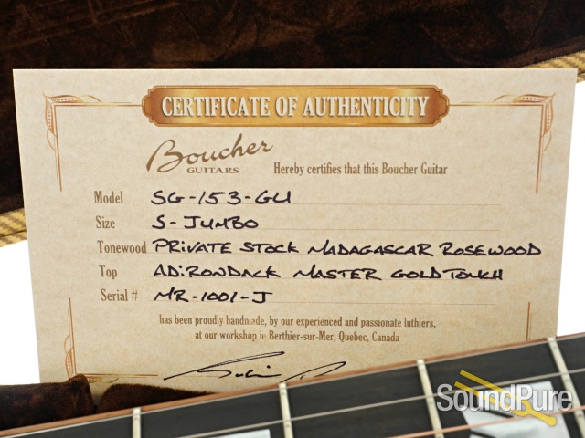 Boucher SG-153-GU Acoustic Guitar #MR-1001-J — image 5