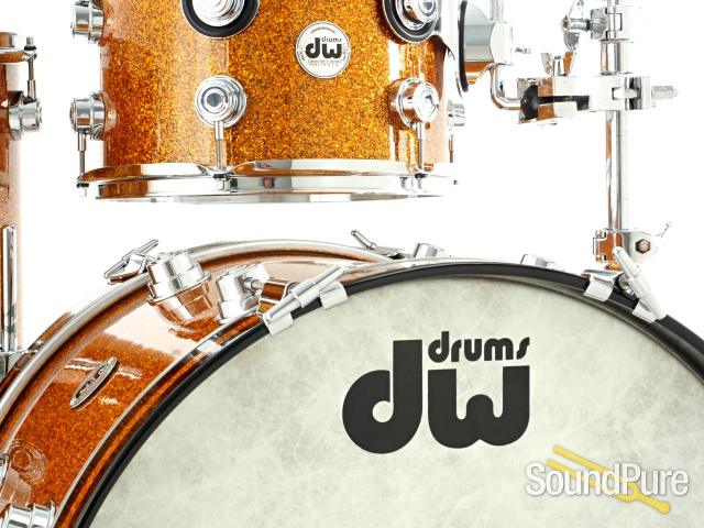DW 3pc Collectors Maple Mahogany Drum Set-Burnt Orange — image 7