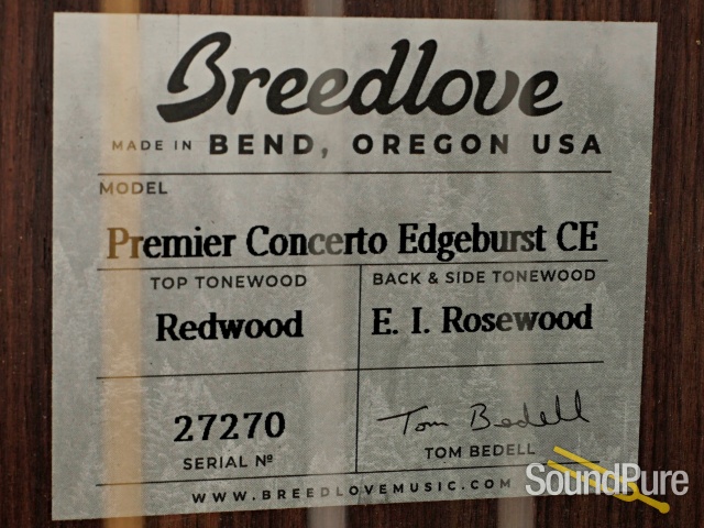 Breedlove Premier Concert Acoustic Guitar #27270 - Used — image 6