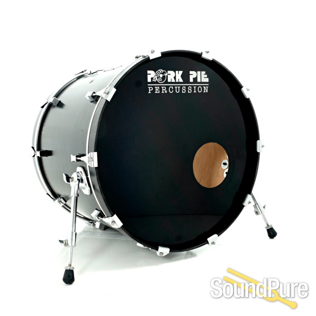 Pork Pie 7pc Maple Custom Drum Set- Ebony Satin Used — image 9