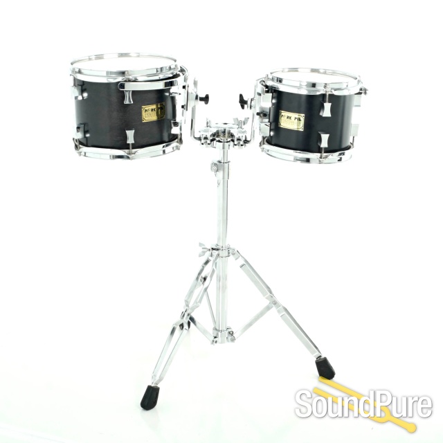 Pork Pie 7pc Maple Custom Drum Set- Ebony Satin Used — image 10