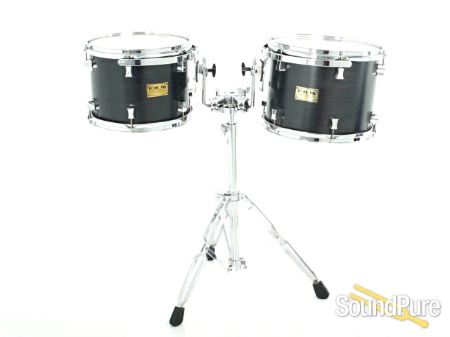 Pork Pie 7pc Maple Custom Drum Set- Ebony Satin Used — image 11