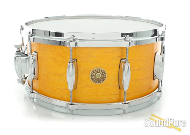 Gretsch 6.5x14 USA Custom Maple Snare Drum Sun Amber