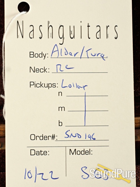 Nash S-63 Turquoise Metallic Blue Electric Guitar #SND-196 — image 6