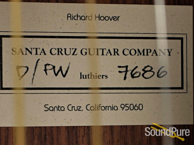 Santa Cruz D/PW Old-Growth Addy/IRW Guitar #7686 - Used — image 2