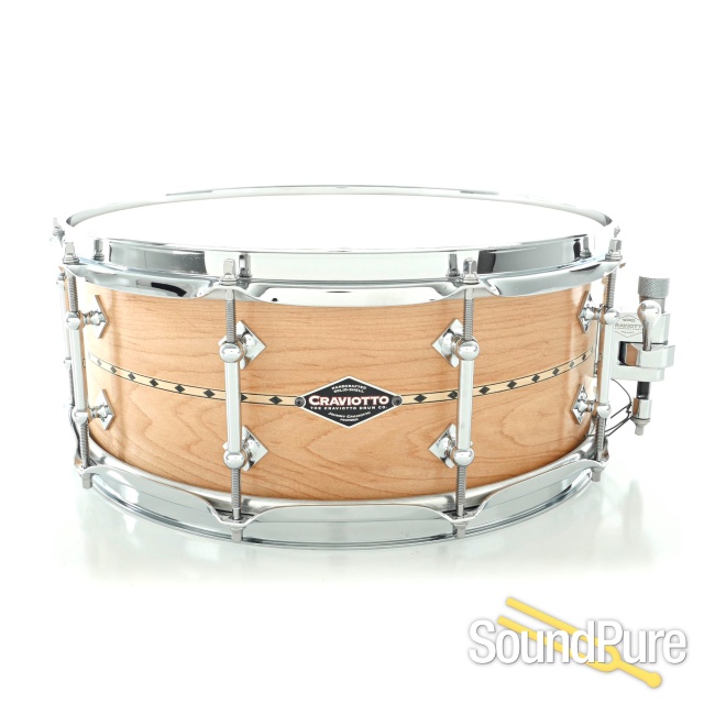 Craviotto 5.5x14 Maple Custom Snare Drum-Maple Inlay 30/30 — image 1