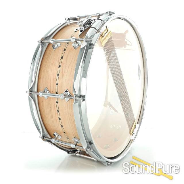 Craviotto 5.5x14 Maple Custom Snare Drum-Maple Inlay 30/30 — image 3