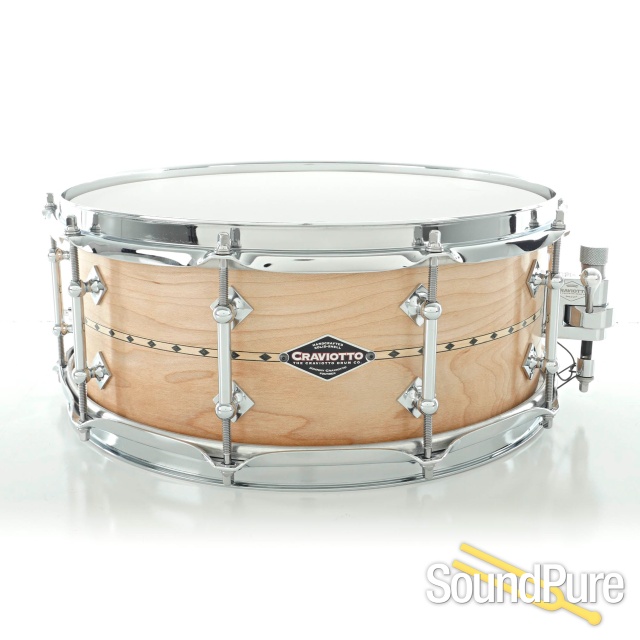 Craviotto 5.5x14 Maple Custom Snare Drum-Maple Inlay 45/45 — image 1