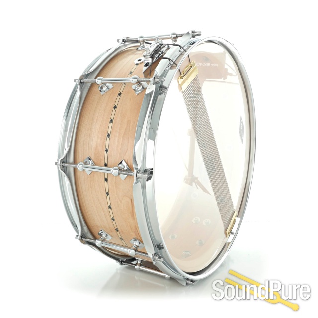 Craviotto 5.5x14 Maple Custom Snare Drum-Maple Inlay 45/45 — image 3