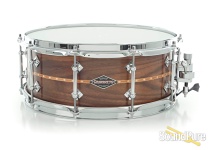 Craviotto 5.5x14 Walnut Custom Shop Snare Drum Cherry Inlay