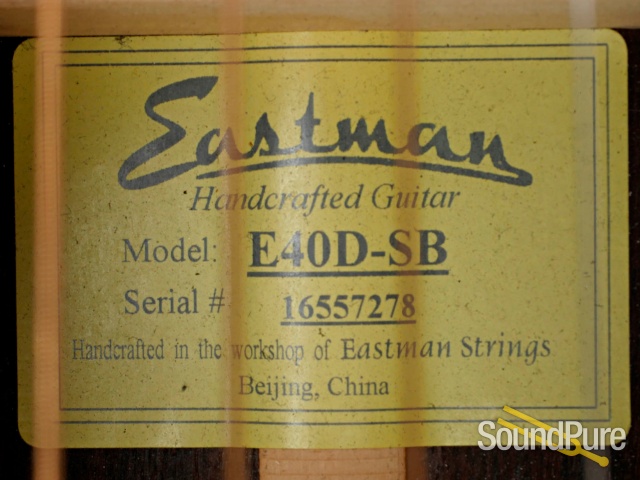 Eastman E40D-SB Adirondack/RW Sunburst #16557278 - Used — image 2