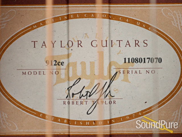Taylor 912CE Sitka/RW Acoustic Guitar #1108017070 - Used — image 2