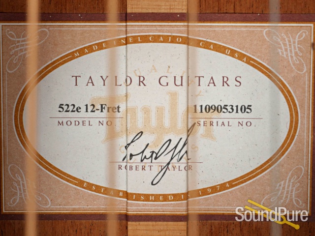 Taylor 522e 12 Fret Acoustic Guitar #1109053105 - Used — image 2