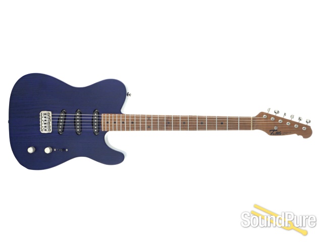 Tuttle Custom Classic T Trans Blue Satin Guitar #737 - Used — image 9
