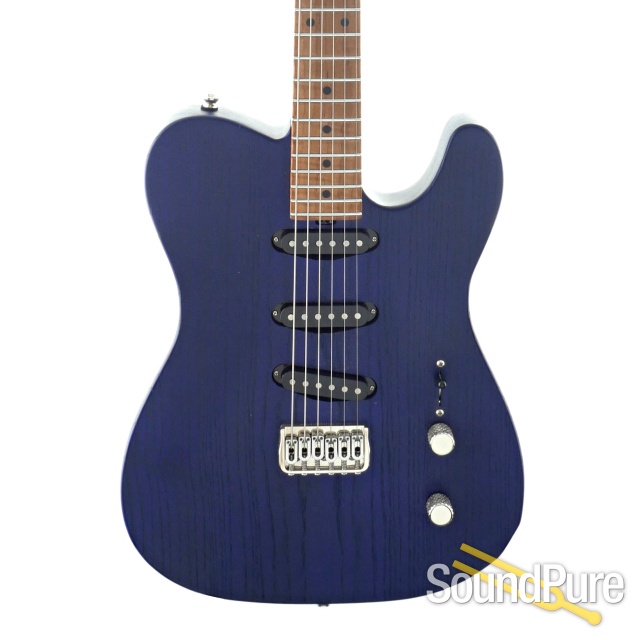Tuttle Custom Classic T Trans Blue Satin Guitar #737 - Used — image 1