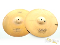 Sabian 14" AA Medium Hi-Hat Cymbals Brilliant Finish Used