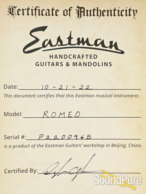Eastman Romeo Semi-Hollow Electric Guitar #P2200965 — image 6