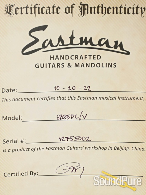 Eastman SB55DC/v Antique Varnish Electric Guitar #12755002 — image 5