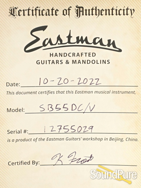 Eastman SB55DC/v Antique Varnish Electric Guitar #12755029 — image 5