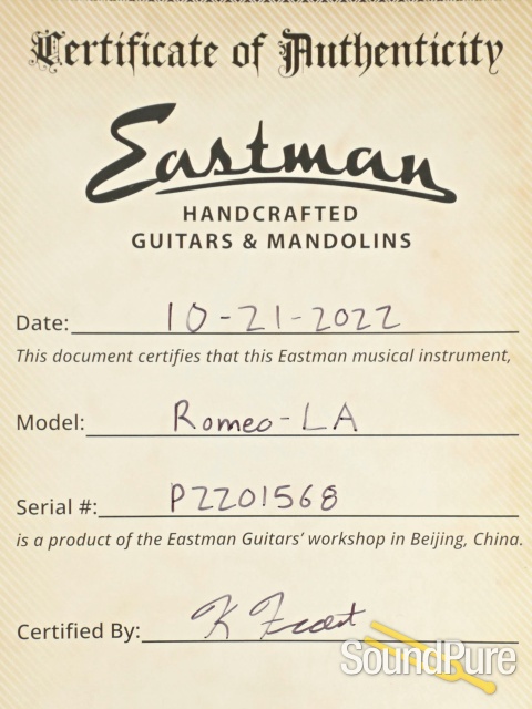 Eastman Romeo-LA Semi-Hollow Electric Guitar #P2201568 — image 6