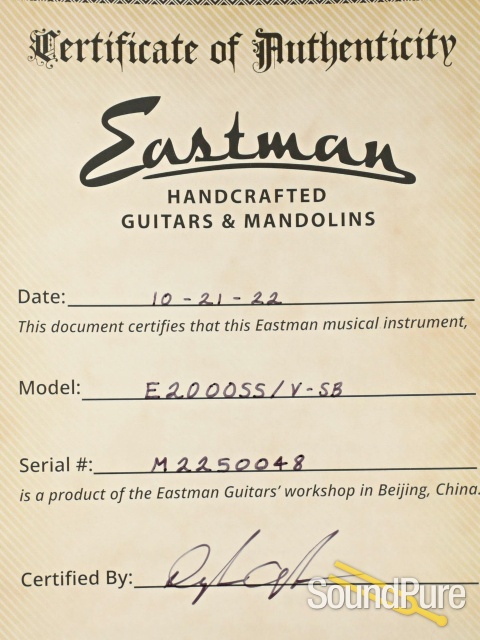 Eastman E20OOSS/V-SB Acoustic Guitar #M2250048 — image 6