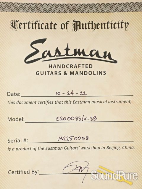 Eastman E20OOSS/V-SB Acoustic Guitar #M2250058 — image 5