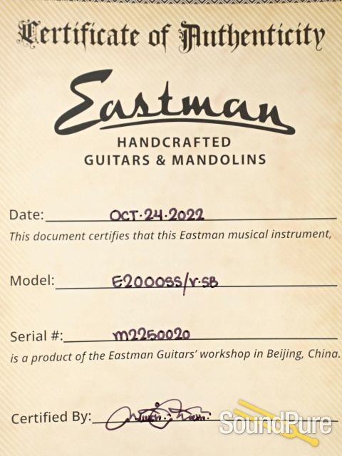 Eastman E20OOSS/V-SB Acoustic Guitar #M2250020 — image 6