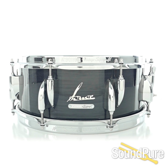 Sonor Vintage Series 14x5.75 Snare Drum Black Slate Used — image 1