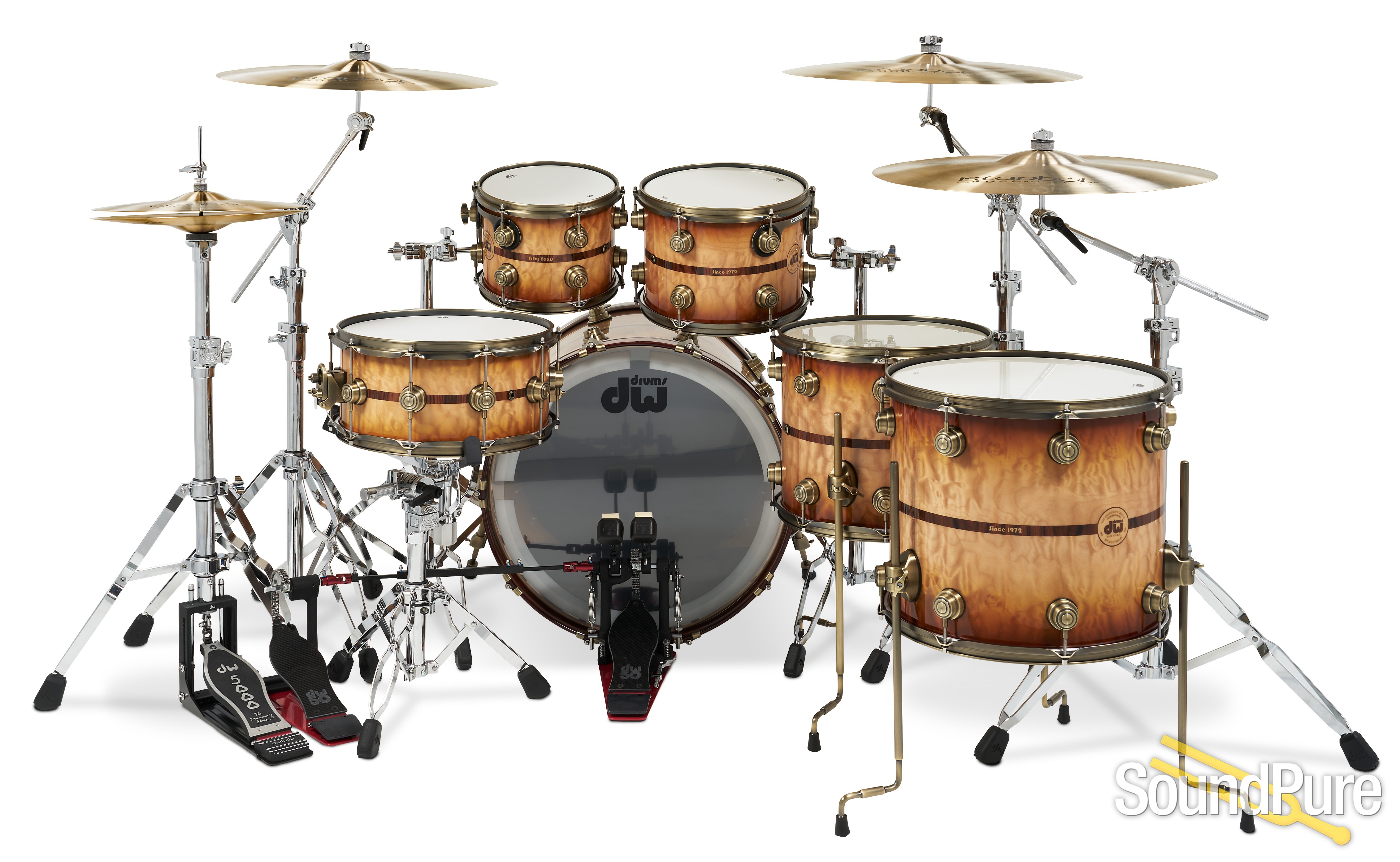 DW 6pc Collectors Exotic 50th Anniversary Exotic Drum Set