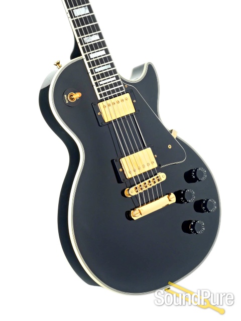 Gibson CS Les Paul Custom Black Guitar #CS74658 - Used — image 2