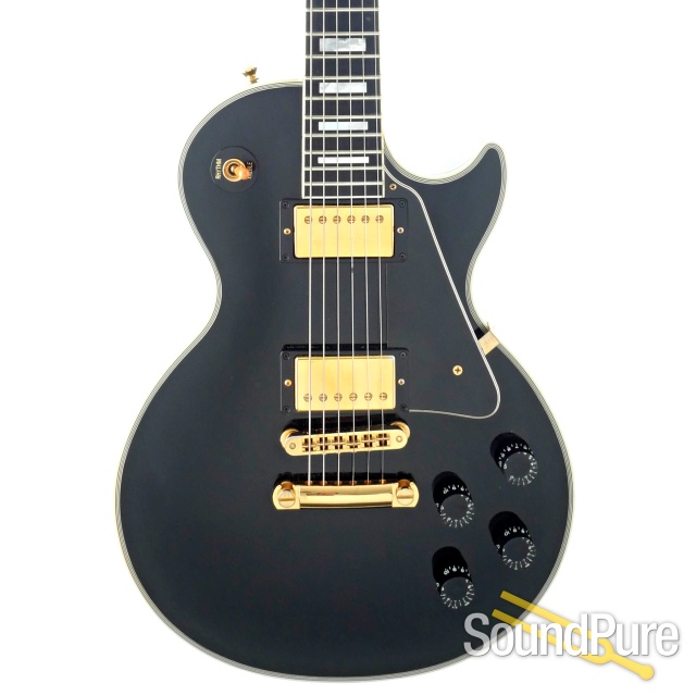 Gibson CS Les Paul Custom Black Guitar #CS74658 - Used — image 1