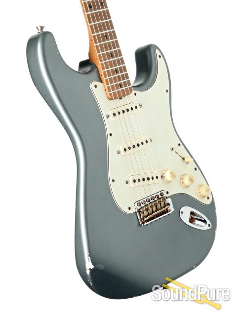 Mario Guitars S Charcoal Frost Relic Guitar #1122744 — image 2