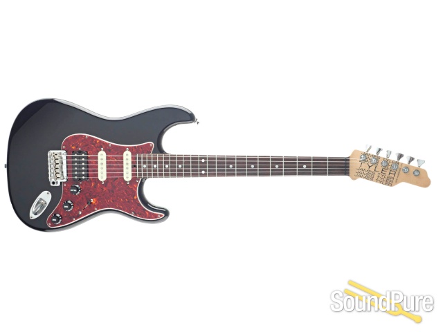 Tyler Classic Black Electric Guitar #21216 - Used — image 8