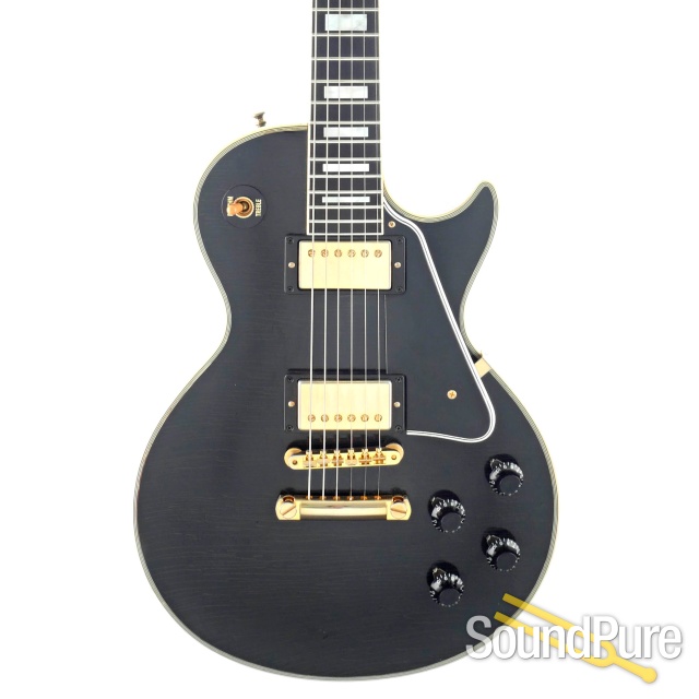 Gibson 2014 CS Les Paul Custom Black R7 Aged #74434 - Used — image 1
