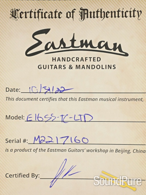 Eastman E16SS-TC Acoustic Guitar #M2217160 — image 4