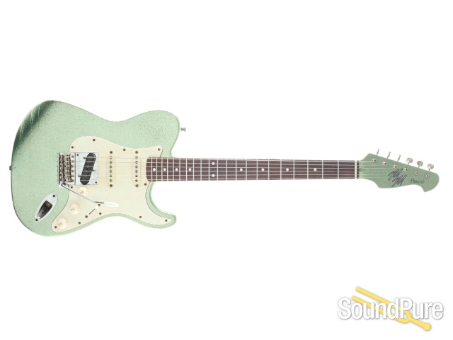 Mario Guitars Honcho Coke Bottle Green Flake #112751 — image 8