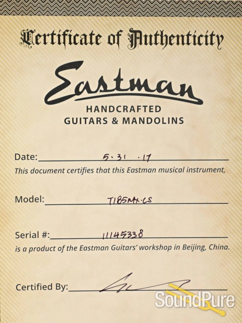Eastman T185MX-CS Classic Sunburst Guitar #11145338 - Used — image 5