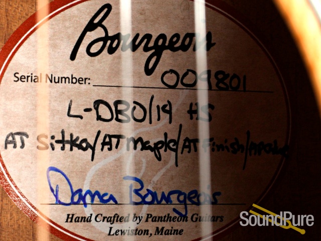 Bourgeois L-DBO/14 HS AT Spruce/Maple Acoustic Guitar #9801 — image 9