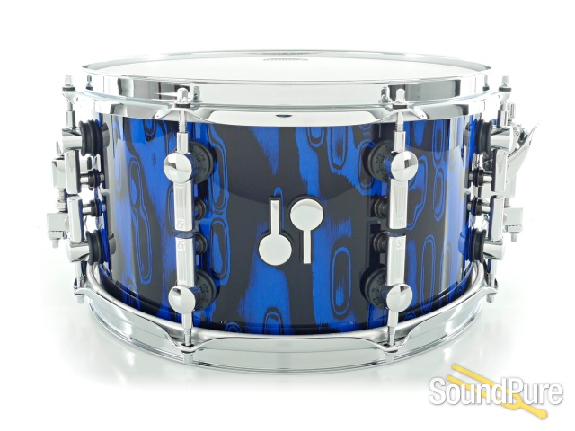 Sonor 7x13 SQ2 Medium Beech Snare Drum Blue Tribal — image 1