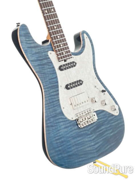Tuttle Tuned Bent Top S Trans Aqua Nitro Guitar #802 — image 2