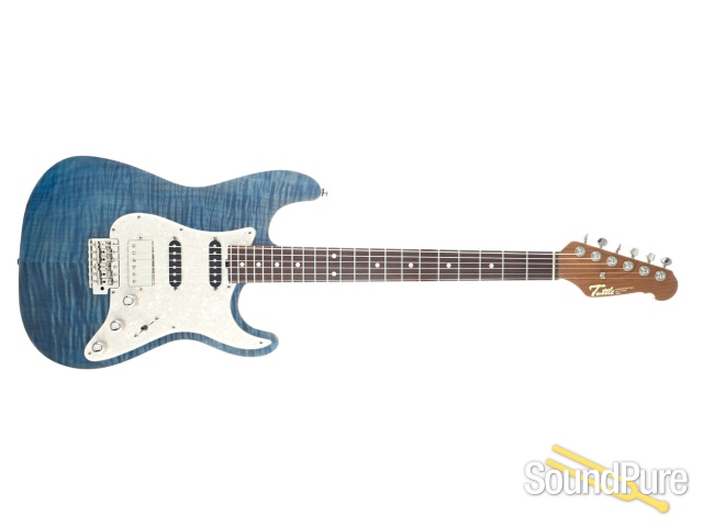 Tuttle Tuned Bent Top S Trans Aqua Nitro Guitar #802 — image 9