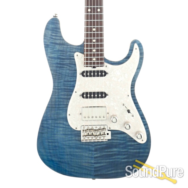 Tuttle Tuned Bent Top S Trans Aqua Nitro Guitar #802 — image 1
