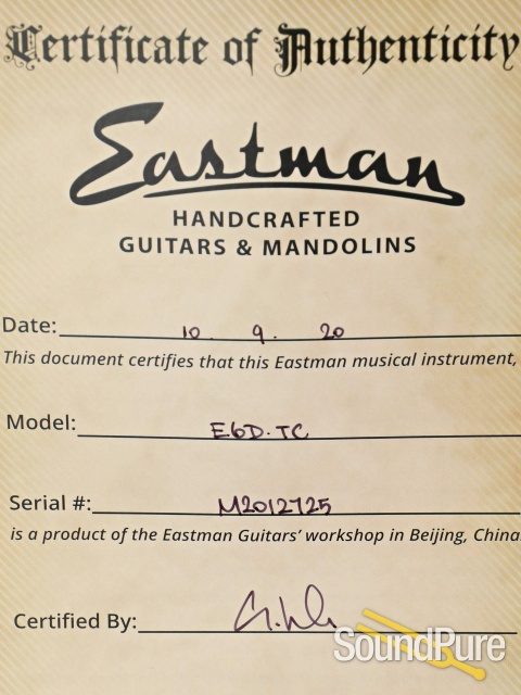 Eastman E6D-TC Sitka/Mahogany Dreadnought #M2012725 - Used — image 7